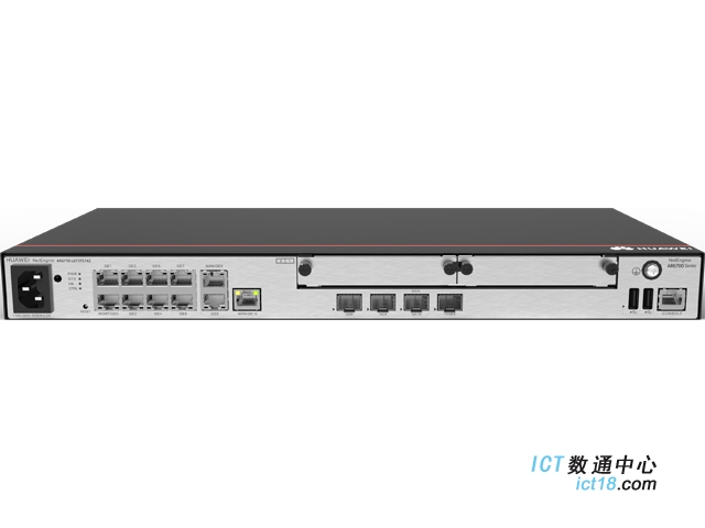 华为AR6710-L8T3TS1X2路由器（AR6710-L8T3TS1X2交流主机, 2*GE combo WAN, 1*10GE(SFP+) WAN, 8*GE LAN, 1*GE combo LAN, 2*USB 2.0, 2*SIC-(可选电源模块)）